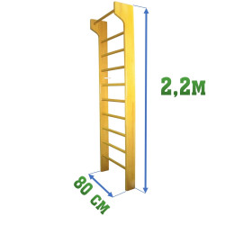 Стенка 2,2x0,8м с выносом (гимнастическая, шведская)